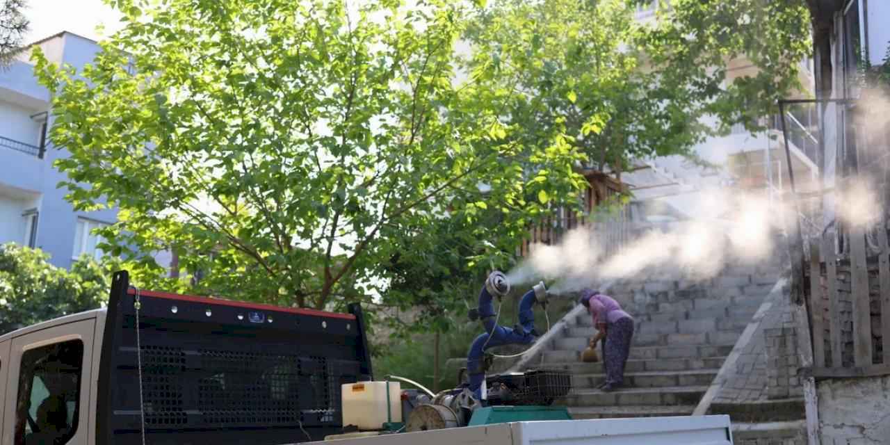 İzmir Karabağlar’da haşerelere karşı ilaçlama seferberliği