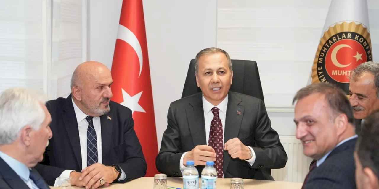 Bakan Yerlikaya’dan muhtarlara ziyaret