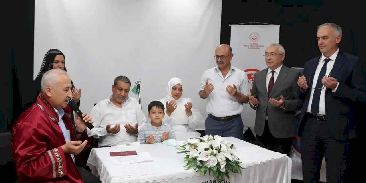 Bursa’da hastanede duygusal nikah