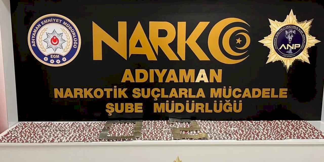 Adıyaman’da 3.332 sentetik hapla yakalanan şahıs tutuklandı