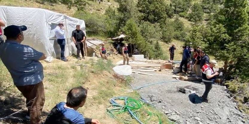 Erzurum'da Oltu taşı ocağında göçük meydana geldi