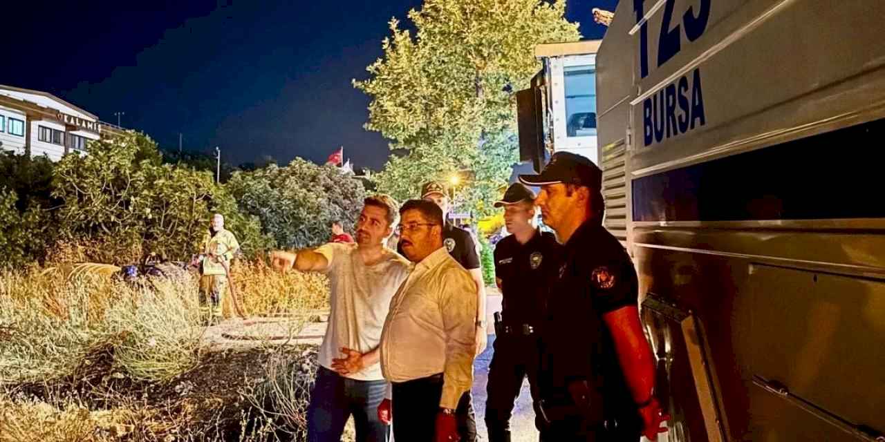 Mudanya Yolu’ndaki yangın kontrol altına alındı! 4 dönüm alan zarar gördü!