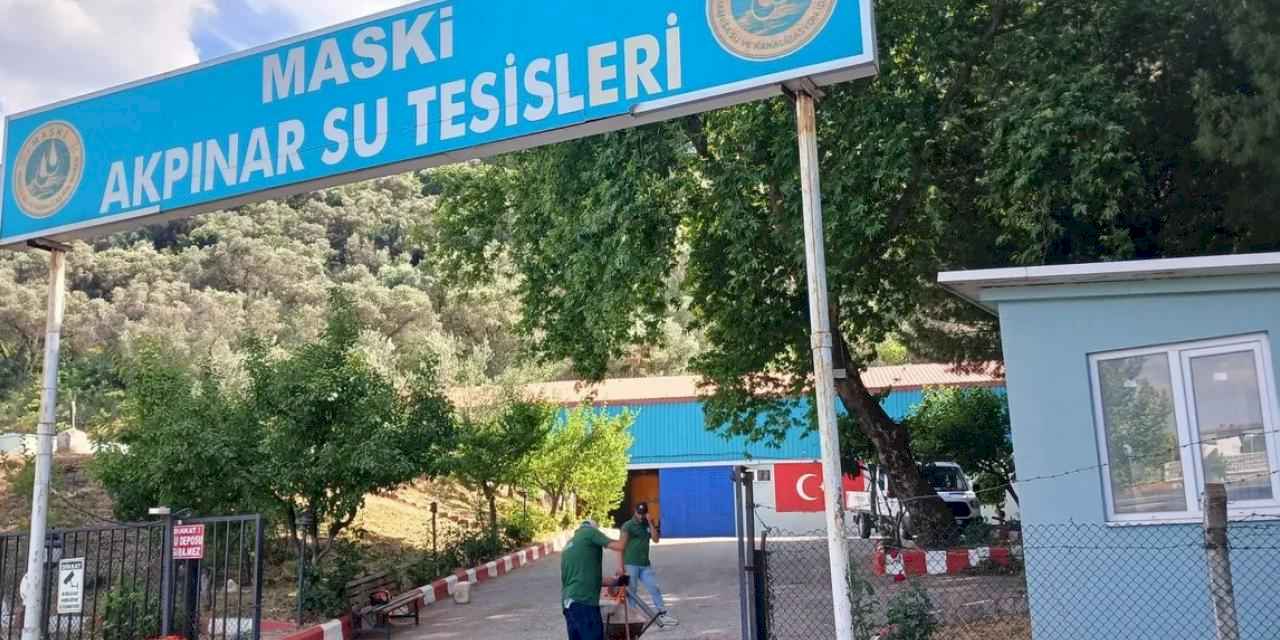 Manisa'da su depolarının çevresinde yangın riskine karşı temizlik