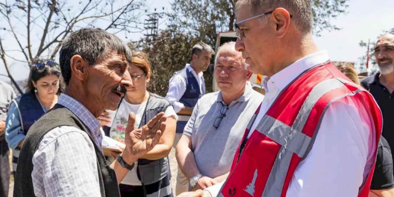 Başkan Tugay’dan yanan köylere dayanışma çağrısı