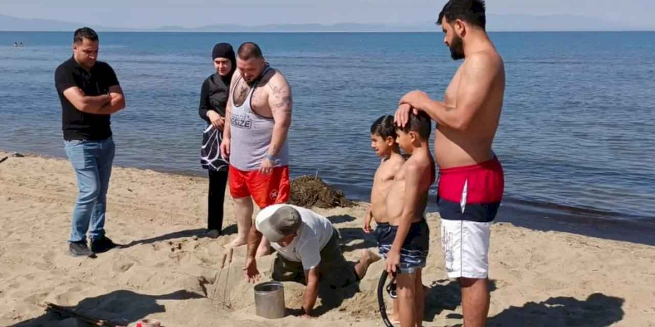 Pamucak Sahili’nde sürpriz misafir