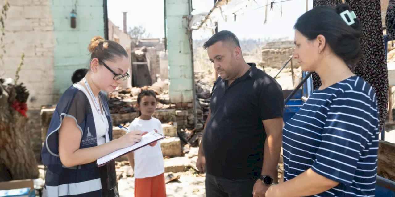 İzmir’de yangın mağdurlarına destek... Ekipler sahada