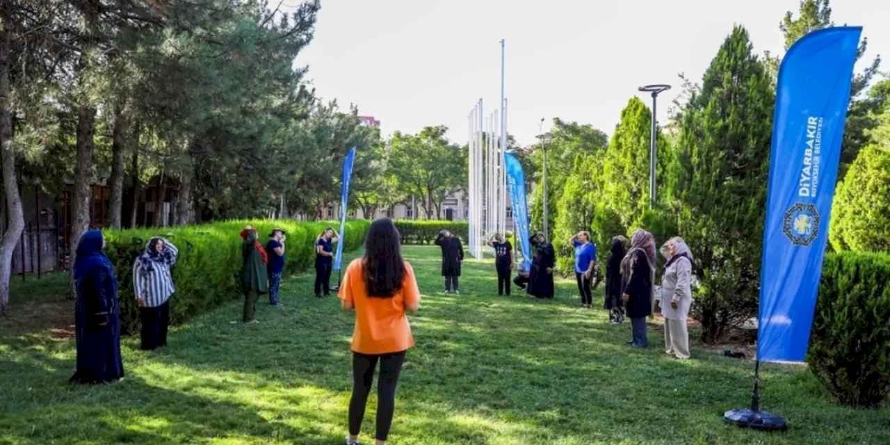 Diyarbakır’da vatandaşlara sabah sporları etkinliği
