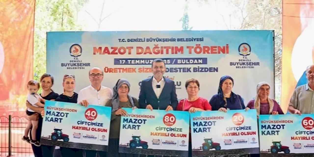 Denizli Büyükşehir’den Buldanlı çiftçiye mazot desteği