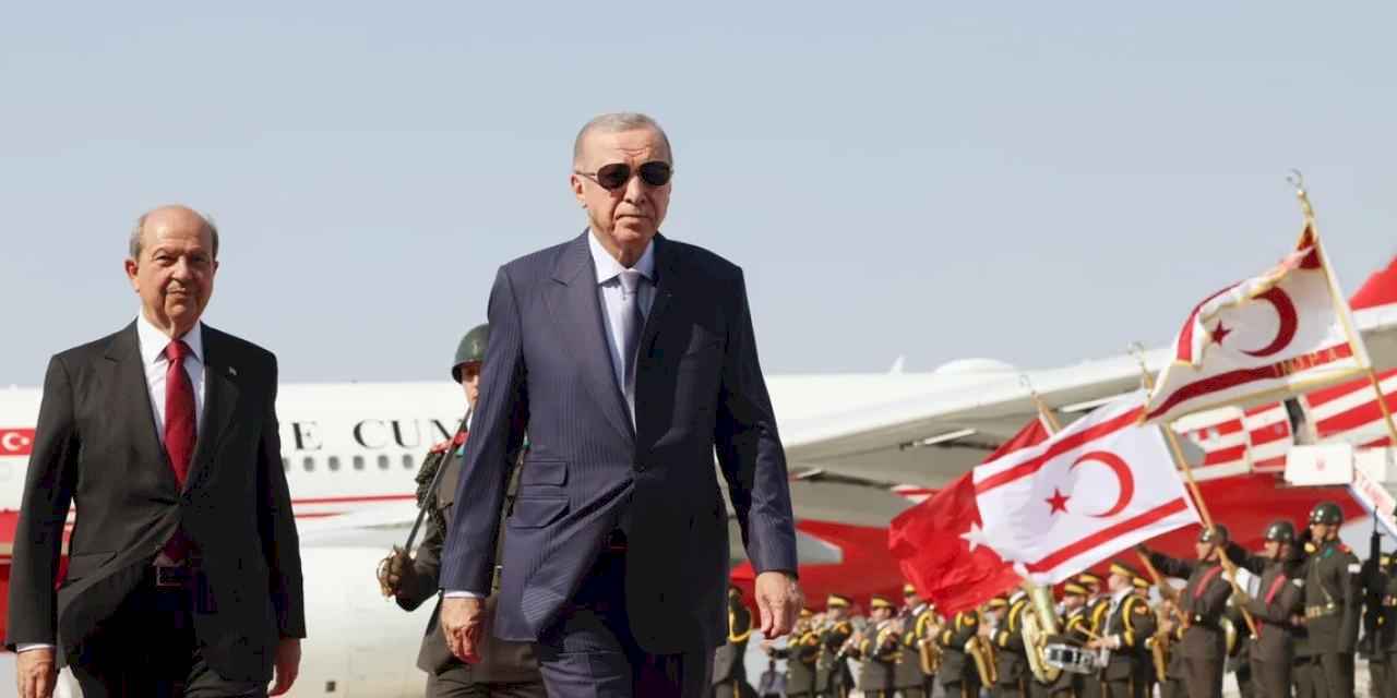 Cumhurbaşkanı Erdoğan törenler için Yavru Vatan'da