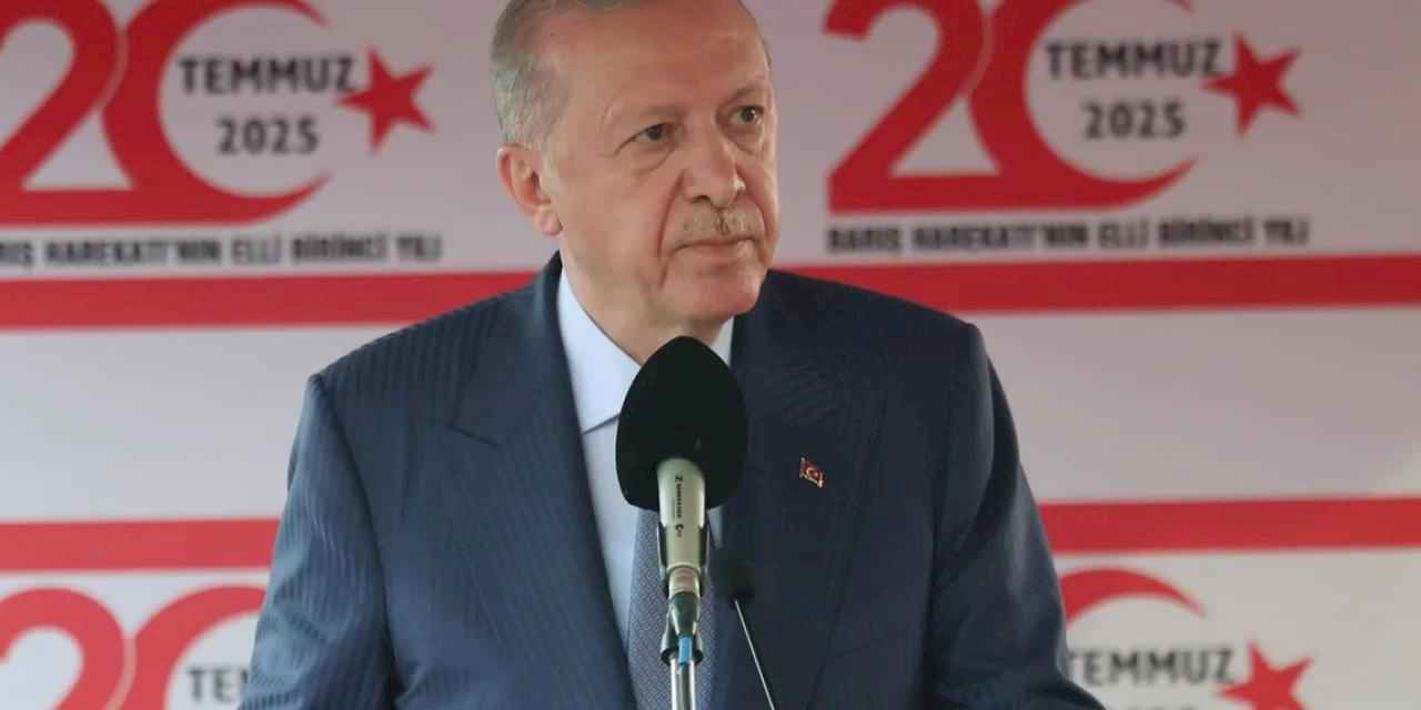 Erdoğan: Kıbrıs’ta çözümün anahtarı iki devletli çözüm, taviz yok!