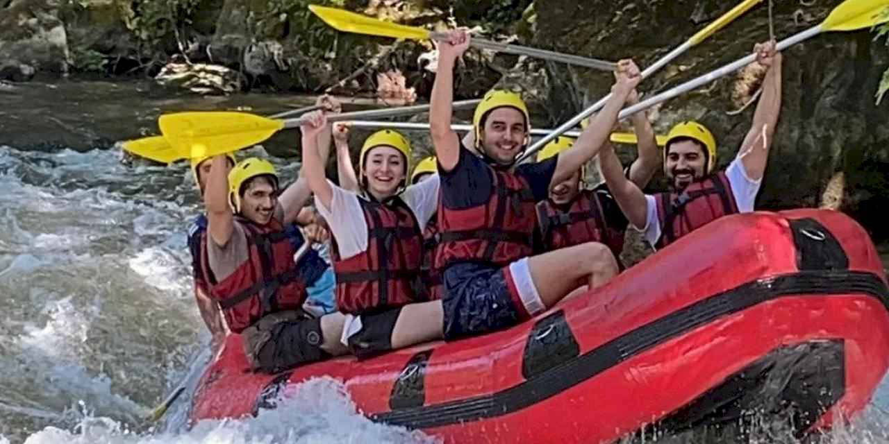 Mimarlar rafting heyecanı yaşadı