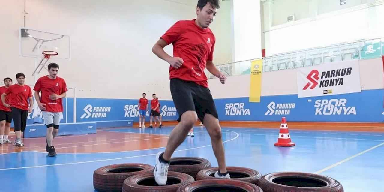 Konya'da 'Parkur' gençleri hayallerine kavuşturuyor