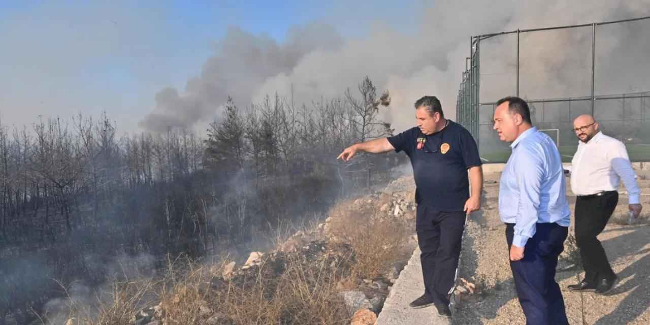 Manisa İtfaiyesi'nden Kayapınar yangınına müdahale