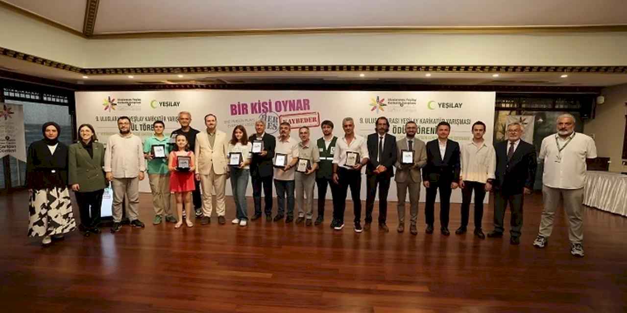 Yeşilay'ın 9'uncu Uluslarası Karikatür Yarışması'nda ödüller sahiplerini buldu
