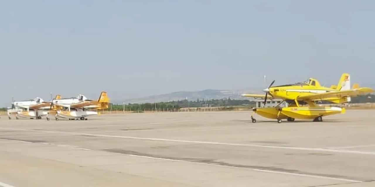 Bursa Yenişehir Havalimanı’nda yangın seferberliği