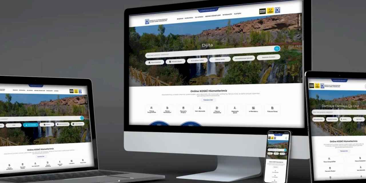 Konya KOSKİ'den 1 yılda 1 milyonu aşkın dijital işlem