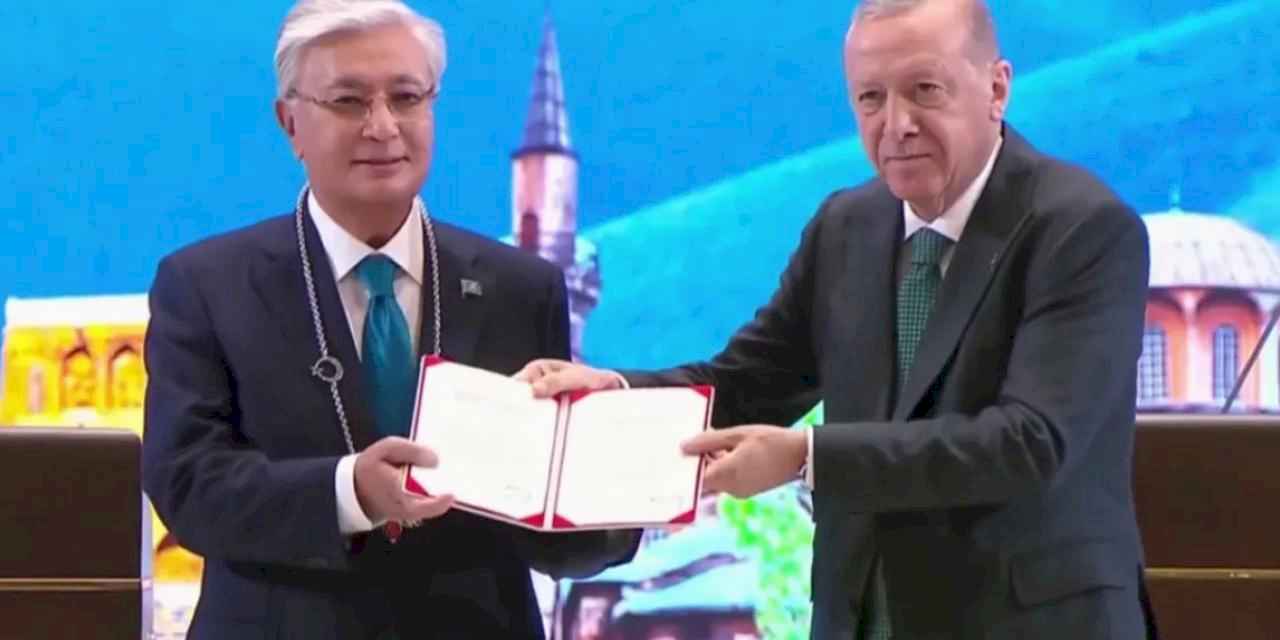 Kazakistan Cumhurbaşkanı Tokayev’e Türkiye'den devlet nişanı