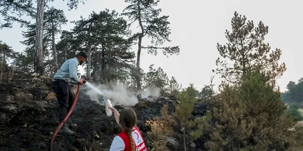 Türk Kızılayı orman yangınlarıyla mücadelede ön safta