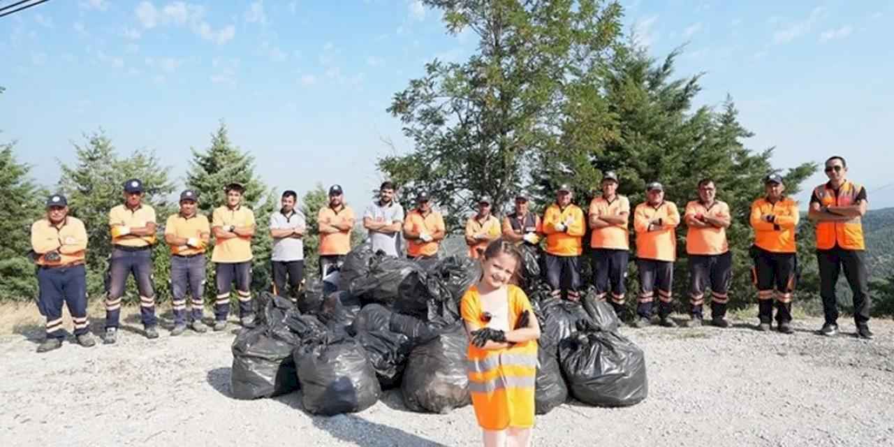 Denizli’de minik yürekten büyük temizlik hareketi