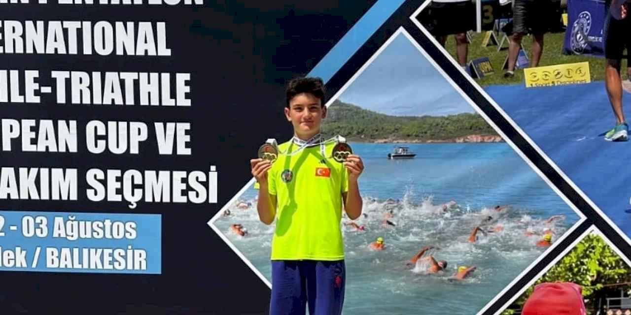 Muğlalı sporcu Kerem Batur Genç’ten çifte madalya