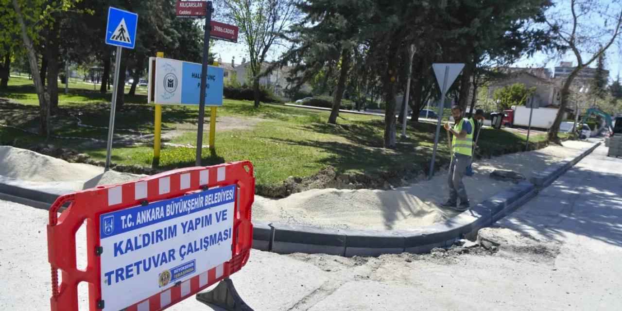 ABB'de kaldırım çalışmaları tam gaz