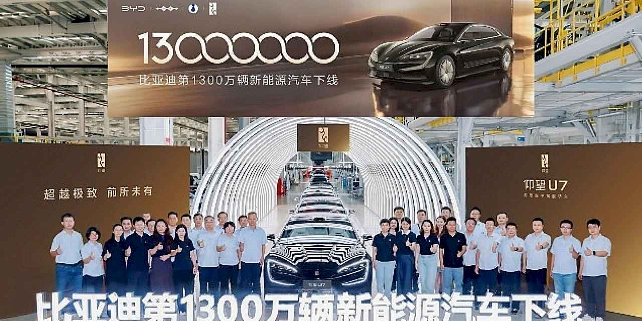 BYD, 13 Milyonuncu Yeni Enerji Aracını Üreterek Tarihi Bir Başarıya İmza Attı