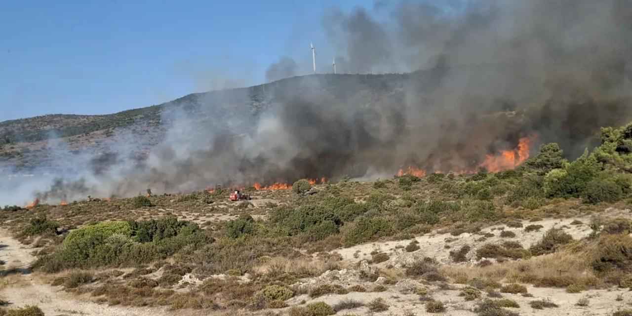 Urla yangını kontrol altına alındı