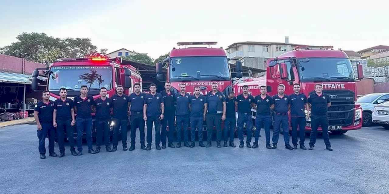 Kocaeli İtfaiyesi Çanakkale'ye gitti