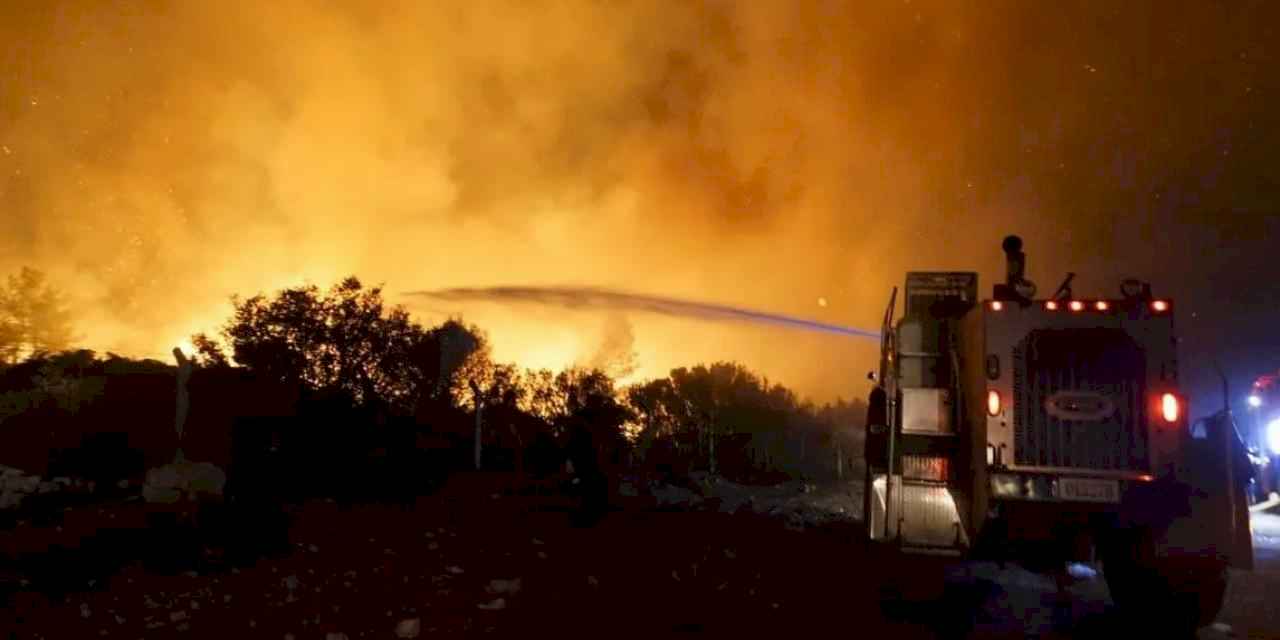 Buca alevler içinde kaldı