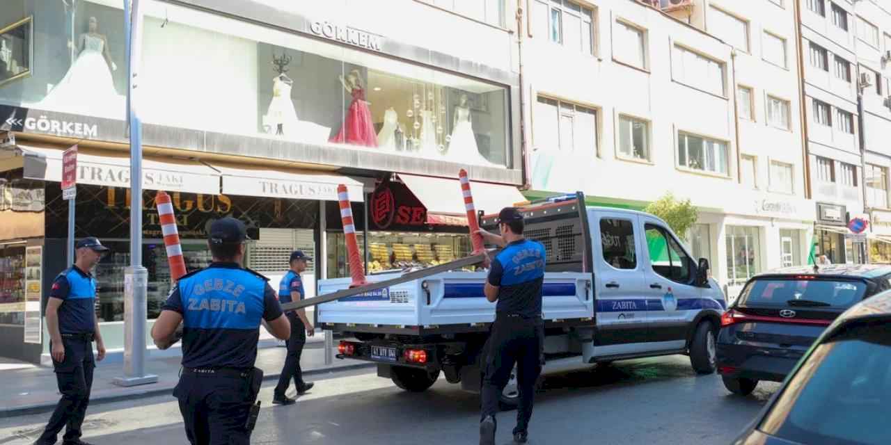 Gebze'de kaldırım işgaline geçit yok