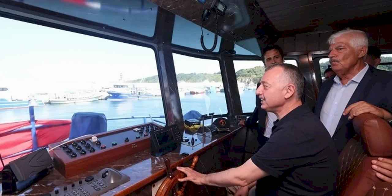 Kocaeli Balık Festivali'nde Başkan Büyükakın dümene geçti