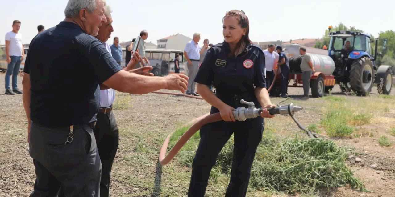 Kırsala yangın tankeri eğitimi