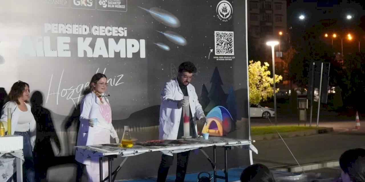 Gaziantep’te aileler Perseid Gecesi’nde bilimle buluştu