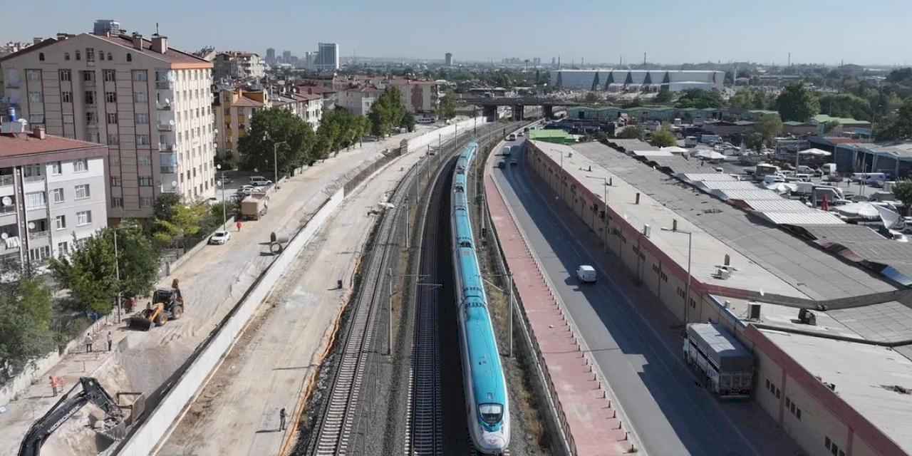 KONYARAY Banliyö'de çalışmalar yarıyı geçti