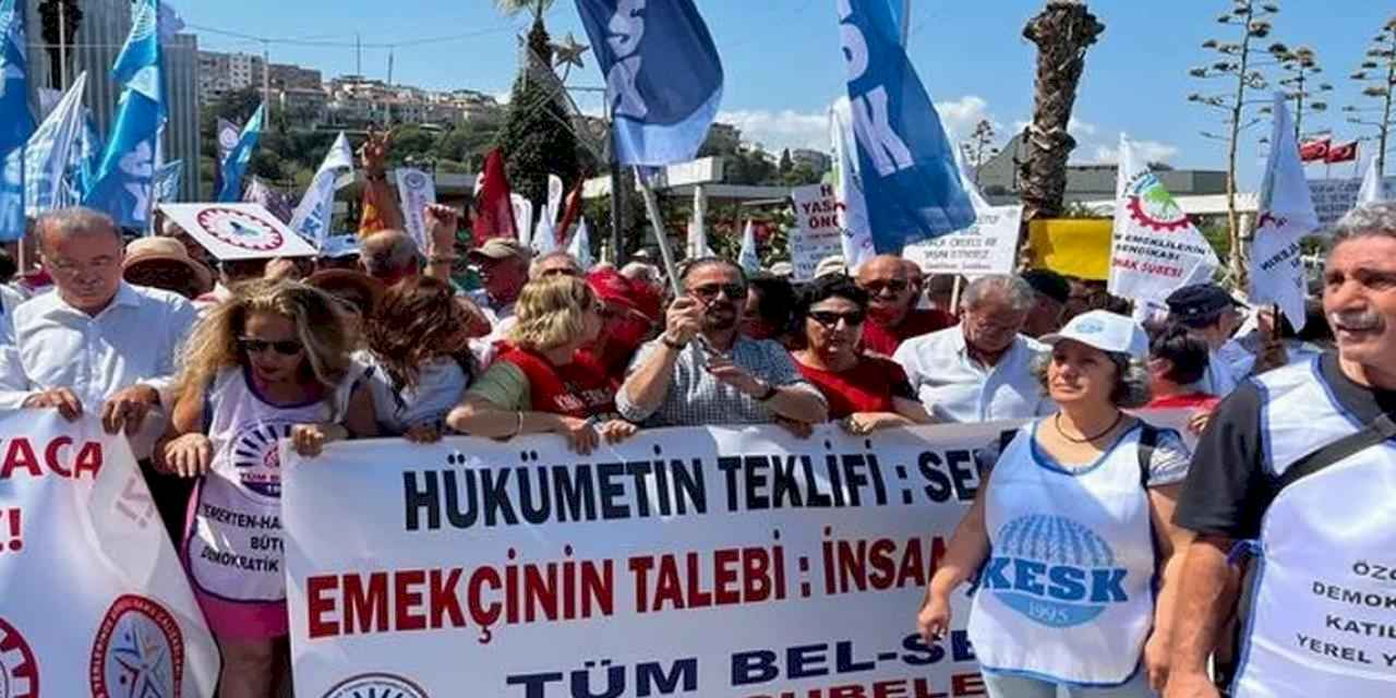 İzmir Konak’ta KESK ve Dev Emekli-Sen’den ortak eylem