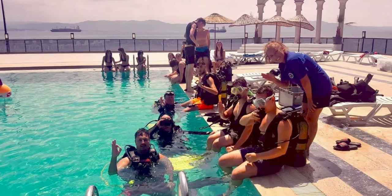 Bursa Gemlik'teki yaz kampı sportif etkinliklerle dolu