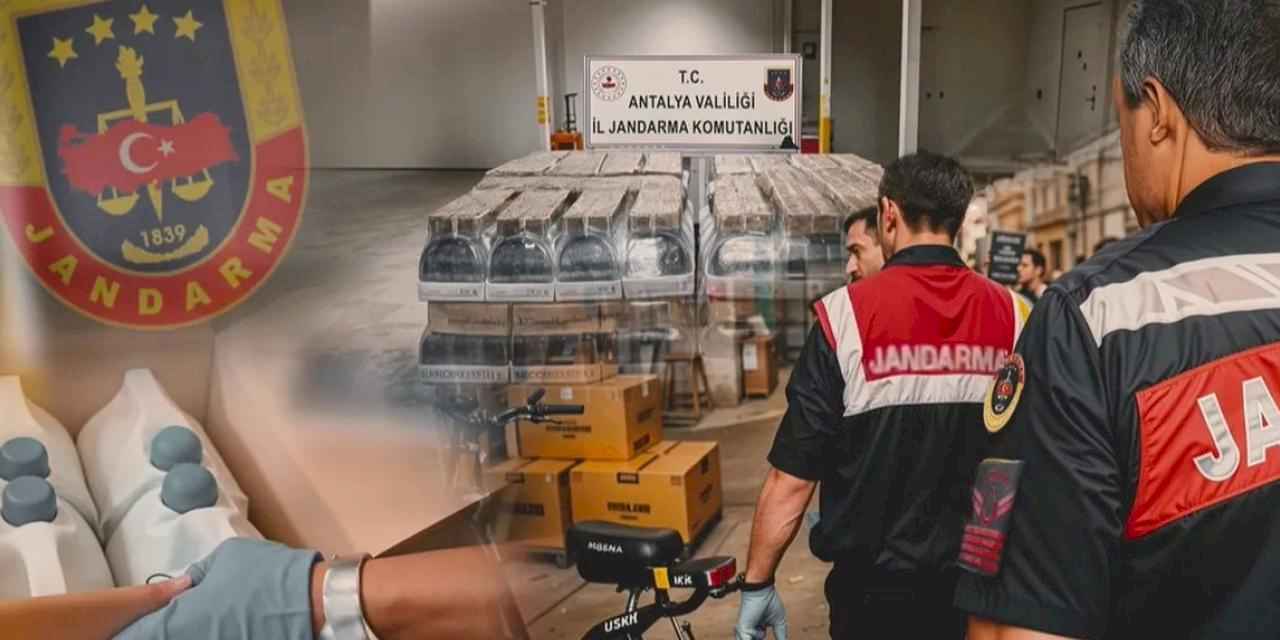 Antalya'da 120 bin litre sahte alkol! 7 şüpheli gözaltında