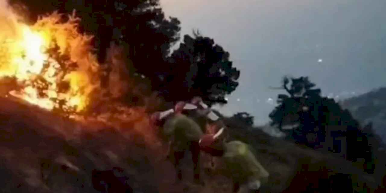 Denizli Pamukkale’deki orman yangını büyük ölçüde kontrol altında