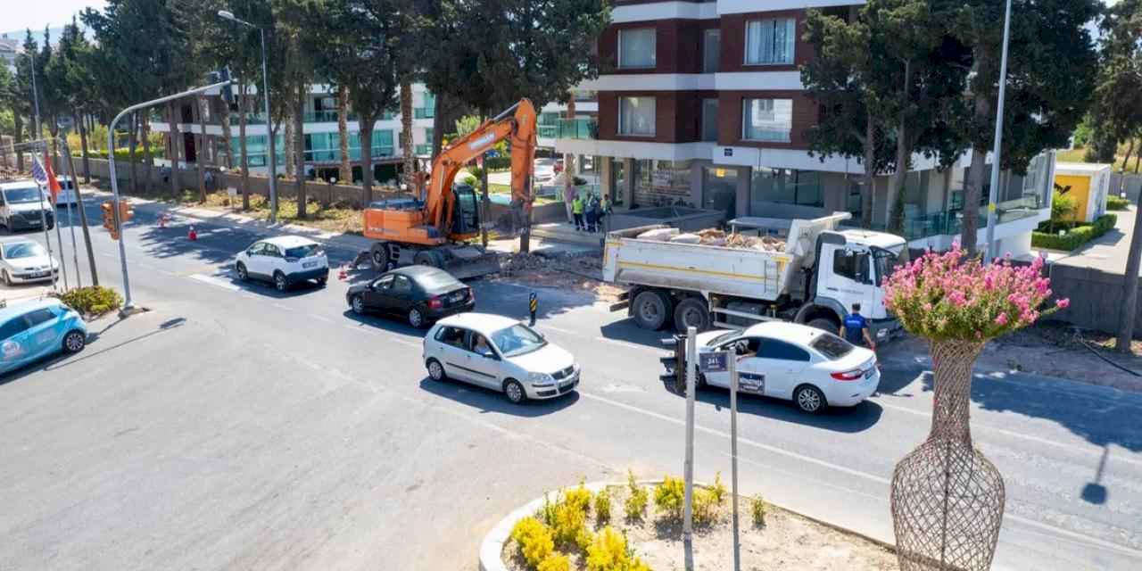 İzmir Güzelbahçe'de ana arterler yenileniyor