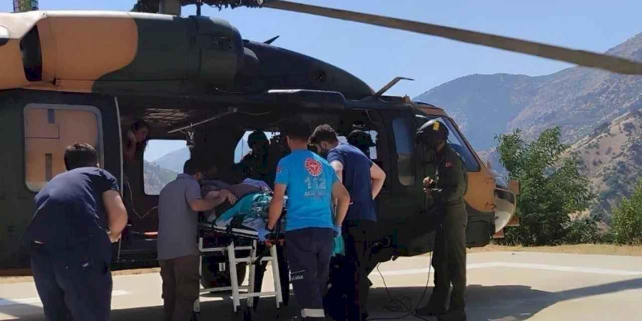 TSK helikopteri, Şemdinli’deki gebeyi Van’a ulaştırdı