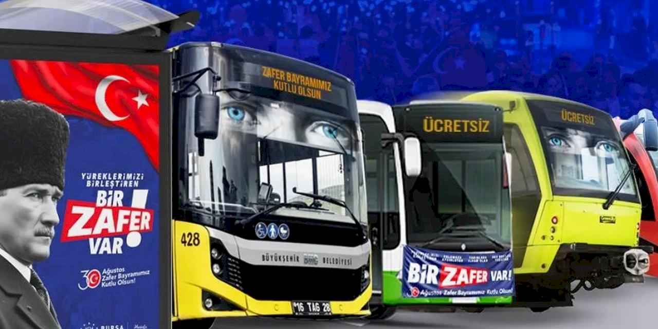Bursa'da toplu ulaşıma 'Zafer' desteği