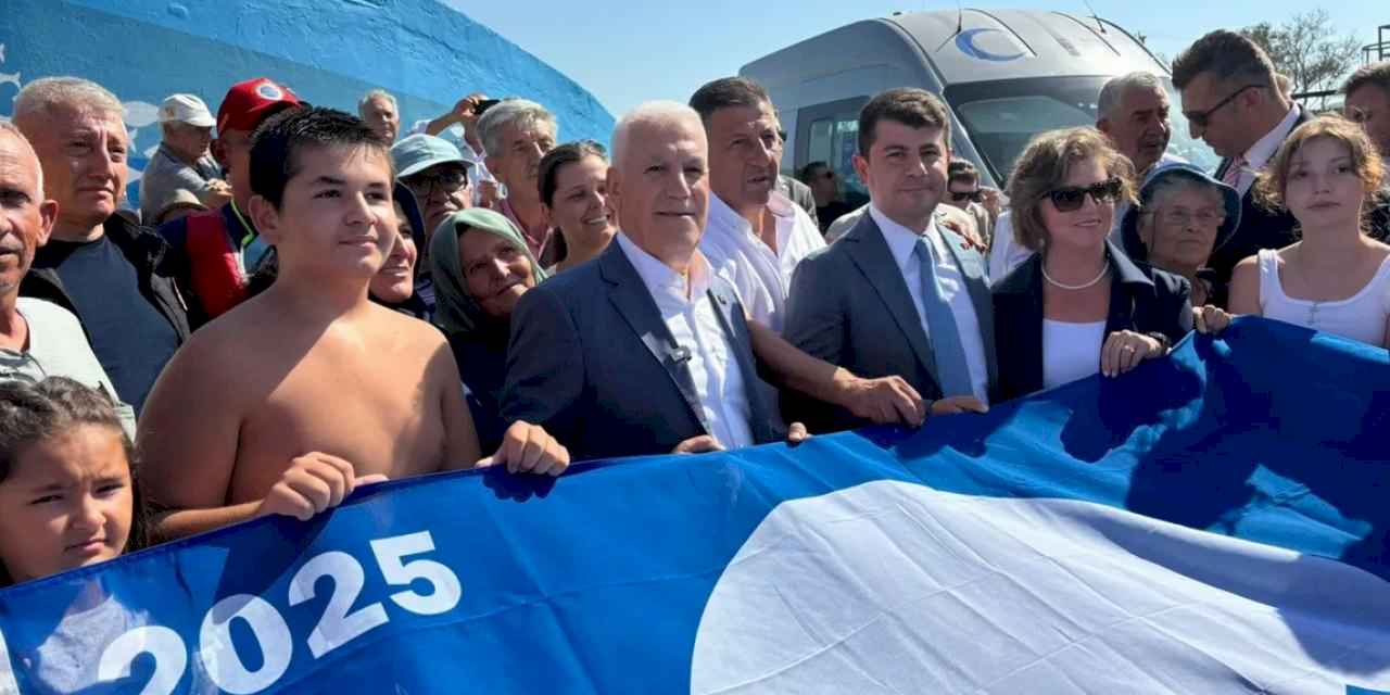 Bursa Mudanya'nın Eşkel sahili 'Mavi Bayrak'a kavuştu