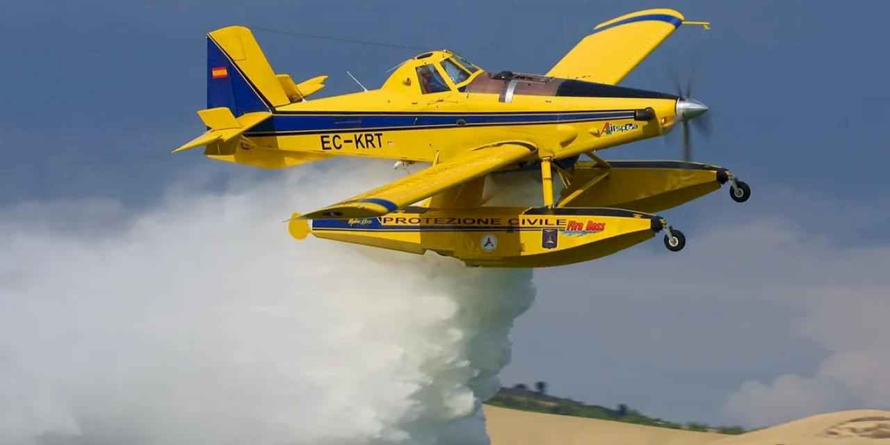 Denizli'deki yangına müdahale eden uçak Muğla’da acil iniş yaptı