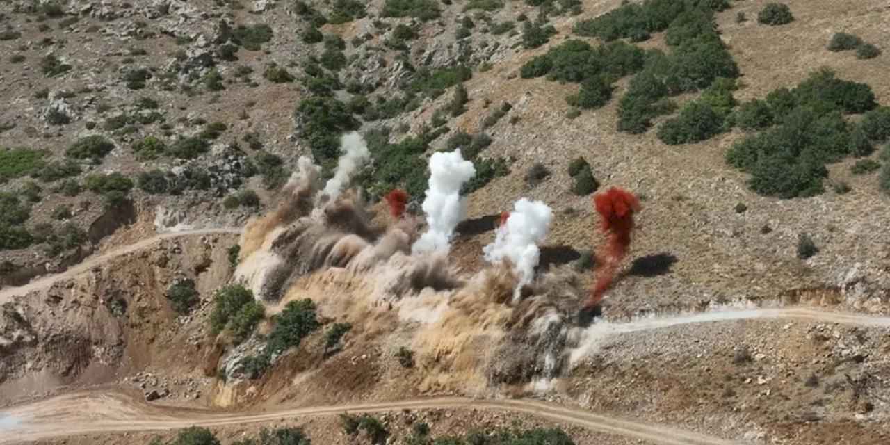 Tecer Dağı taş ocağında ilk patlama gerçekleştirildi