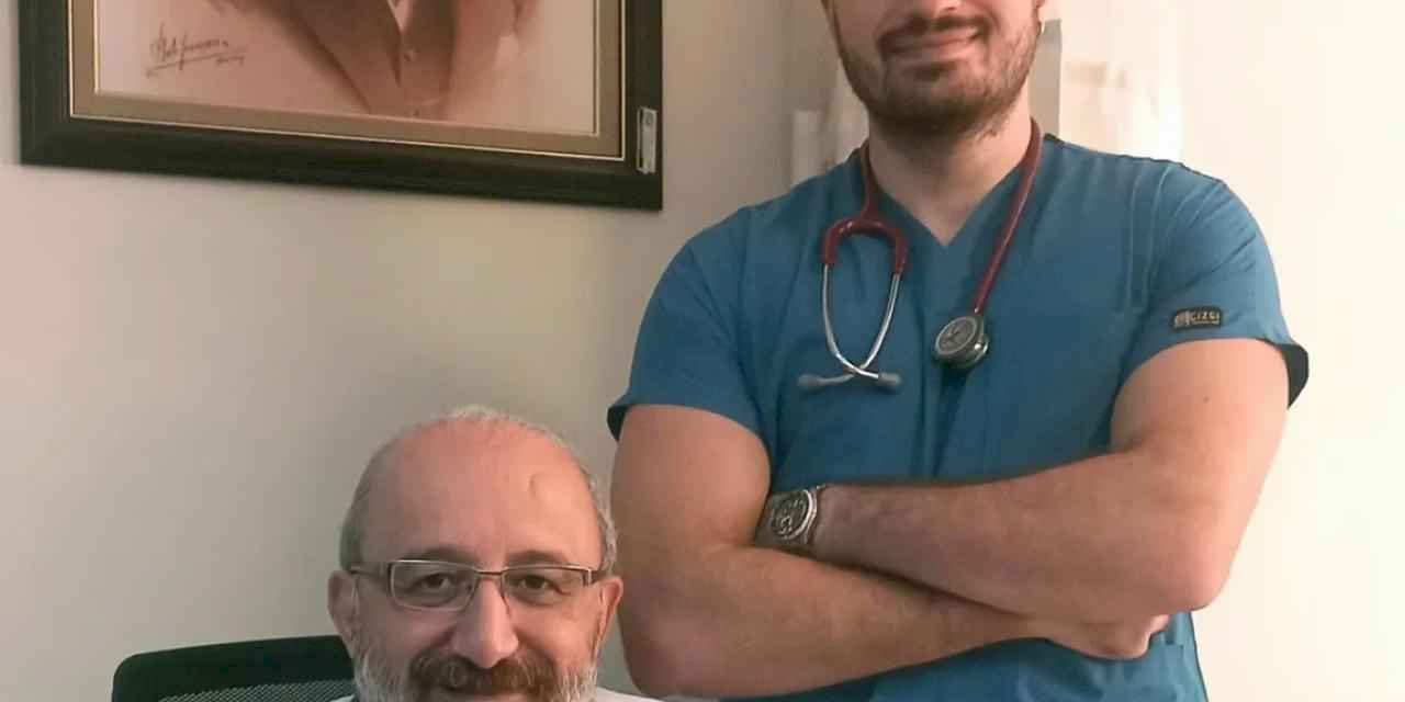 Bursa Mudanya'da baba-oğul aynı hastanede