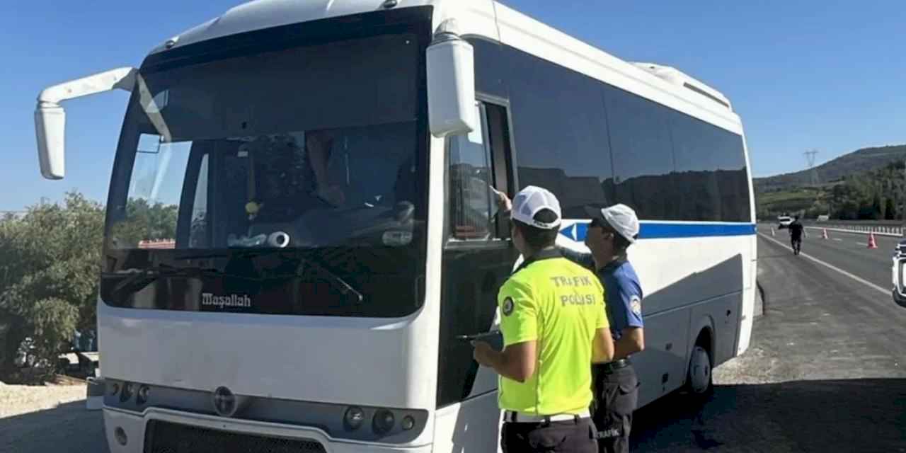 Manisa’da servis araçlarına sıkı denetim