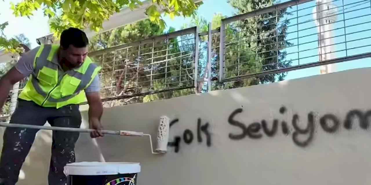 Bursa Yenişehir'den duvar yazılarına karşı belediyeden ilginç çalışma