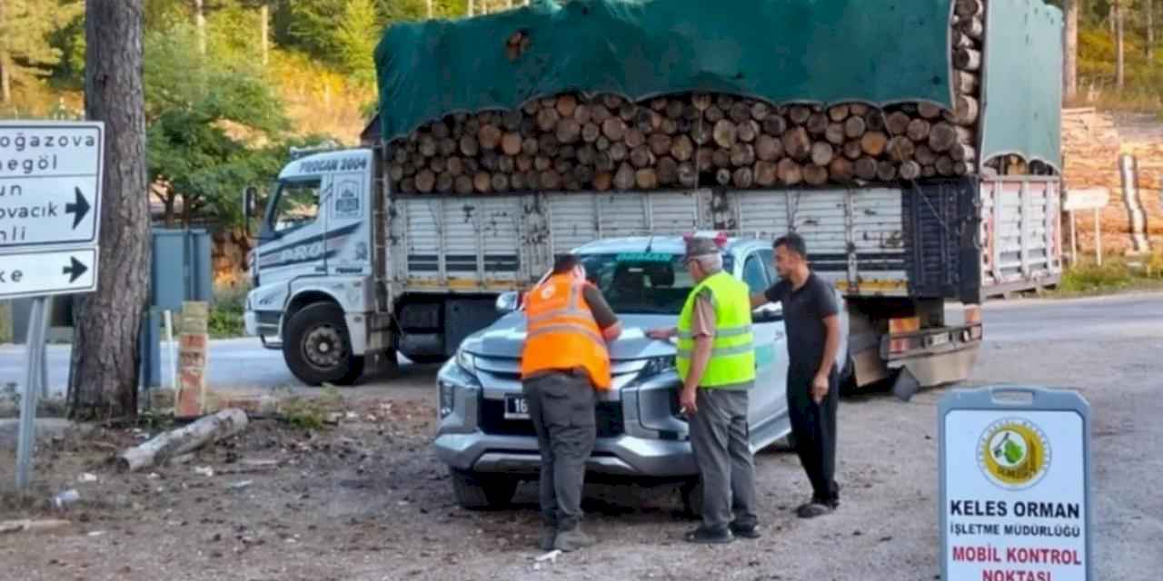 Bursa’da eş zamanlı orman emvali kontrolü