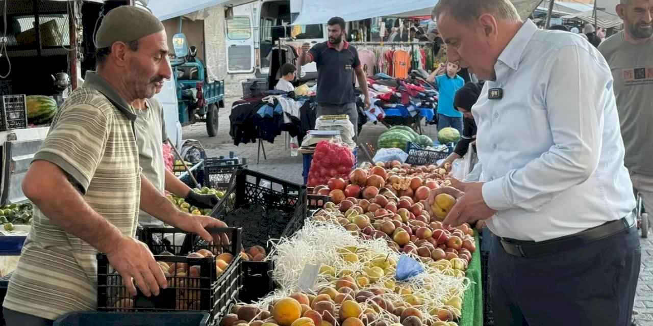 Mardin Midyat'ta Başkan Şahin'den pazar turu