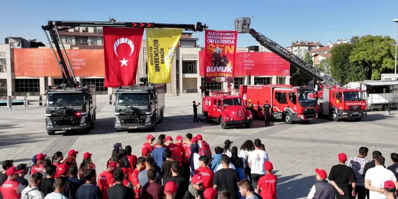 Konya İtfaiyesi'nden farkındalık etkinliği
